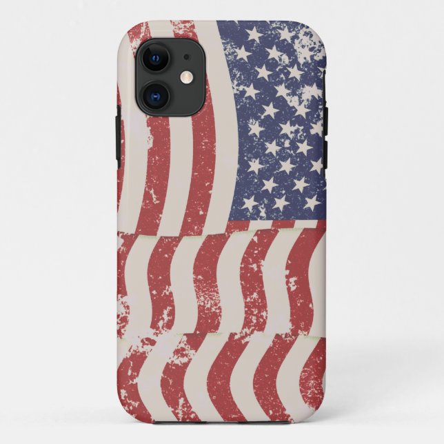Distressed American Flag - vertical Case-Mate iPhone Case (Back)