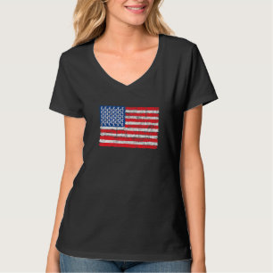 Distressed American Flag Video Game Patriotic 4th  T-Shirt