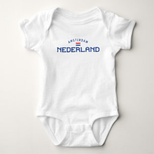 Distressed Amsterdam Nederland (Netherlands) Baby Bodysuit