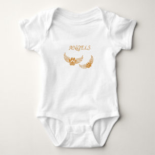 Distressed Angel Pet Paws Baby Bodysuit