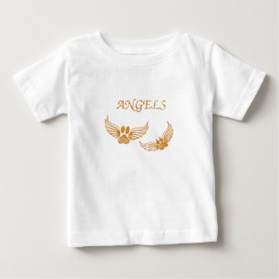 Distressed Angel Pet Paws Baby T-Shirt