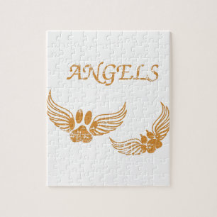 Distressed Angel Pet Paws Jigsaw Puzzle