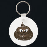 Distressed Angry Cartoon Poop Belt Buckle Key Ring<br><div class="desc">A drawing of an angry poop.
Cartoon character with distressed effect.</div>