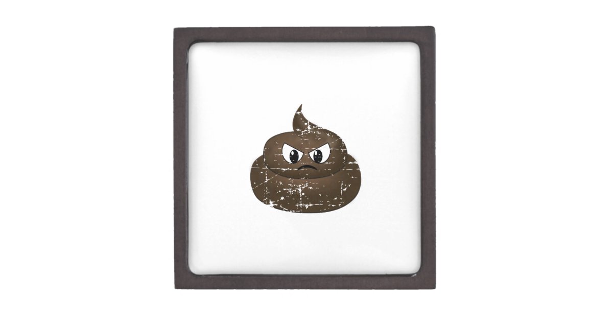 Distressed Angry Cartoon Poop Gift Box | Zazzle