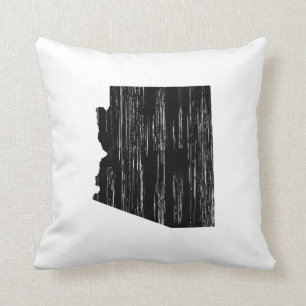 Distressed Arizona State Outline Cushion