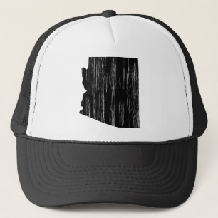 Distressed Arizona State Outline Trucker Hat