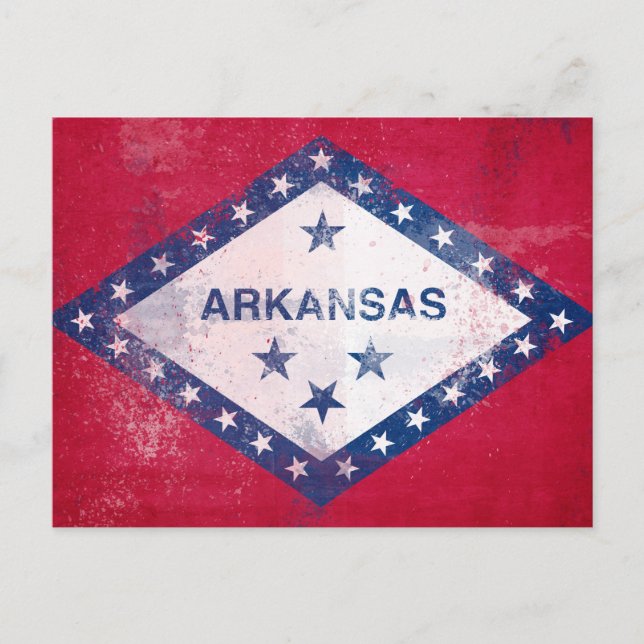 Distressed Arkansas Flag Postcard (Front)