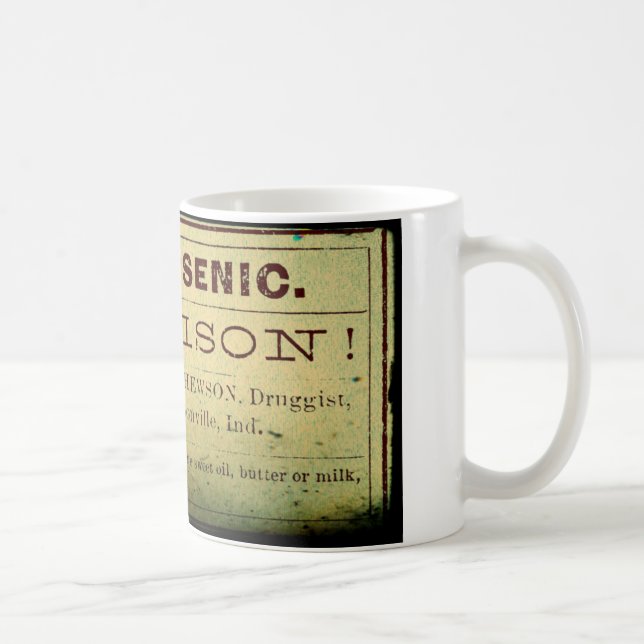 Distressed Arsenic Label Coffee Mug (Right)