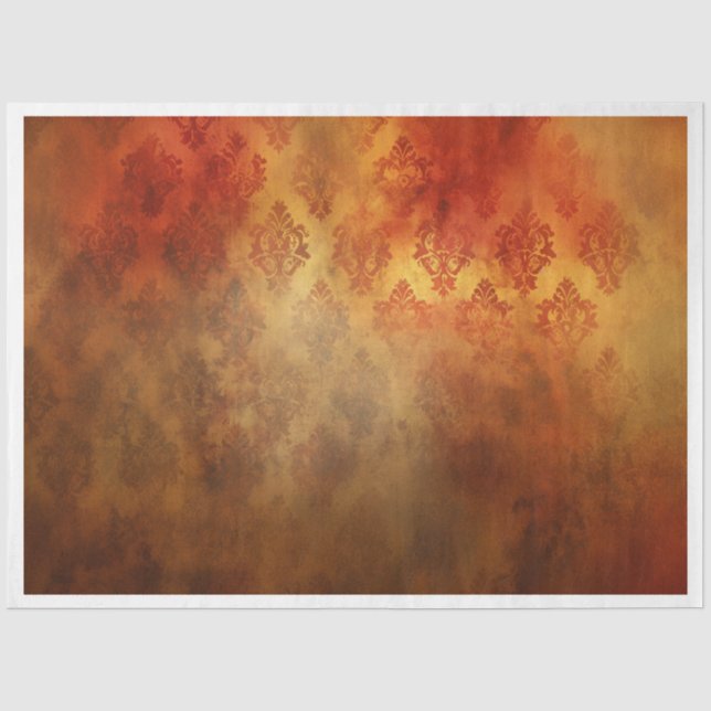 Distressed Autumn Background Tissue Paper (Front)