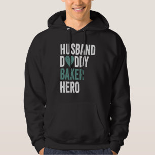 Distressed Baker Husband Daddy Baker Hero Hoodie
