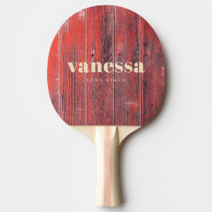 Distressed Barn Boards Minimal Modern Classic Name Ping Pong Paddle