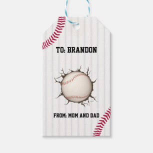 Distressed Baseball Gift Tags