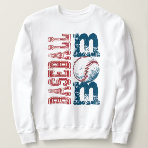 Distressed Baseball Season Mum Graphic Sweatshirt