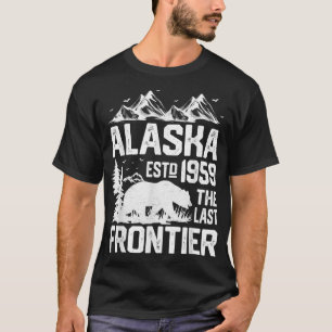 Distressed Bear Alaska Men Women Alaska Lover Vint T-Shirt