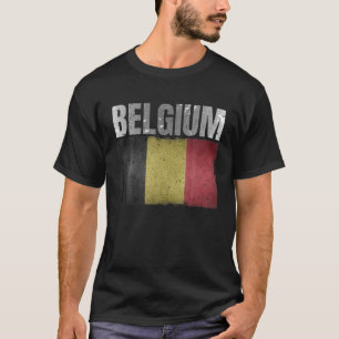 Distressed Belgium Flag Graphic For Men Women Belg T-Shirt