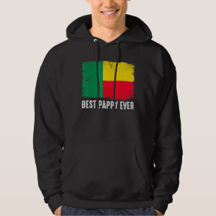 Distressed Benin Flag Best Pappy Ever Patriotic Hoodie