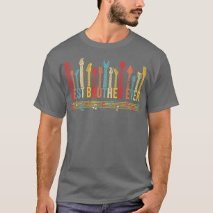 Distressed Best Brother Ever Daddy Guitar Fathers  T-Shirt