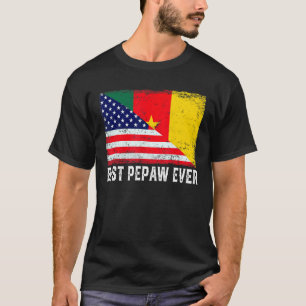 Distressed Best Pepaw Ever American Cameroon Flag T-Shirt