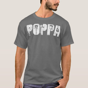 Distressed Best Poppa Ever Guitar Lover Guitarist T-Shirt