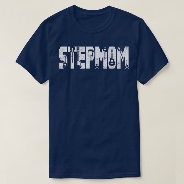 Distressed Best Stepmom Ever Guitar Lover Guitaris T-Shirt (Design Front)
