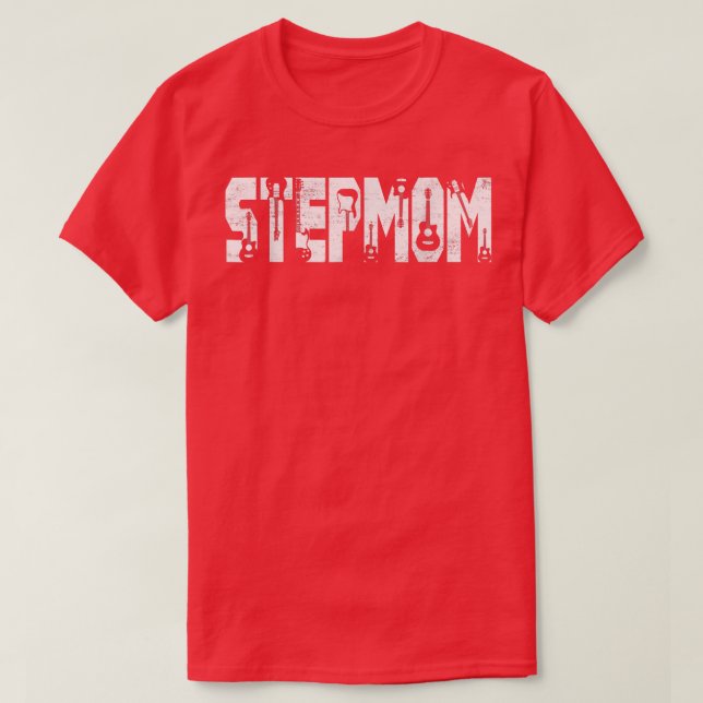 Distressed Best Stepmom Ever Guitar Lover Guitaris T-Shirt (Design Front)