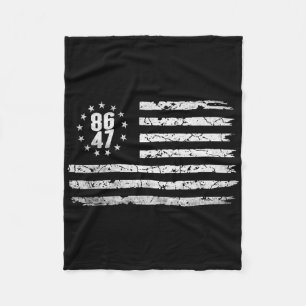 Distressed Betsy Ross American 86 47 Anti-trump Vi Fleece Blanket