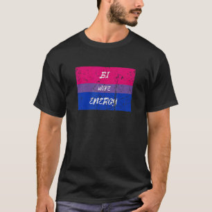 Distressed Bi Wife Energy Bisexual Flag Lgbt Parad T-Shirt