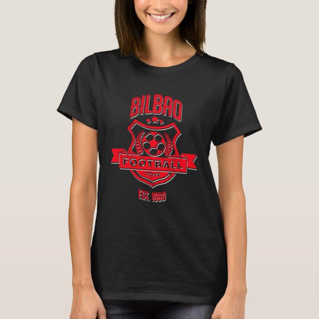 Distressed Bilbao Spain Gameday Athletic Soccer Fa T-Shirt (Front)