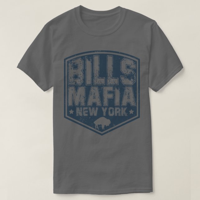 Distressed Bills Mafia Charcoal T-Shirt (Design Front)
