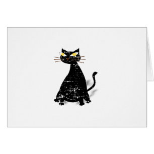 Distressed Black Fat Cat
