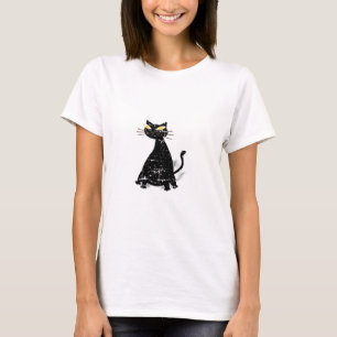 Distressed Black Fat Cat T-Shirt