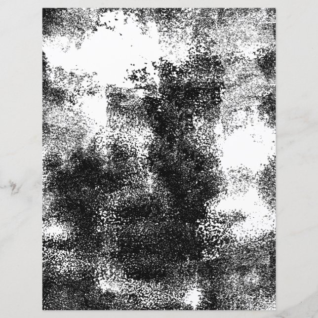 Distressed Black White Paint 2 Scrapbook Paper (Front)