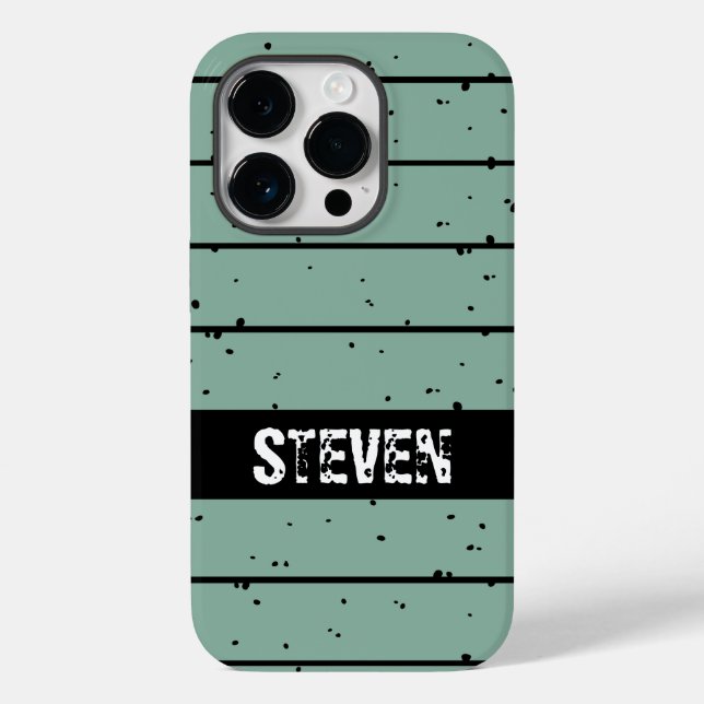 distressed blu green sunset name    Case-Mate iPhone case (Back)