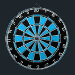 Distressed blue and black custom colour dartboard<br><div class="desc">Distressed blue and black custom colour dartboard. Vintage dart board with rustic distressed design. Great for home,  office,  party,  man cave,  bar ,  pub,  restaurant etc. Colours can be changed.</div>