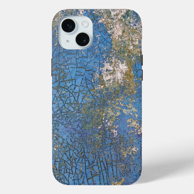 Distressed Blue Paint Texture Case-Mate iPhone Case (Back)