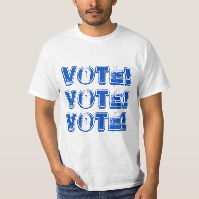 Distressed Blue VOTE VOTE VOTE Men's T-Shirt (Front)