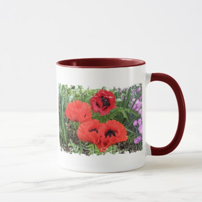 Distressed Border - 2-sided Ringer Mug (Right)