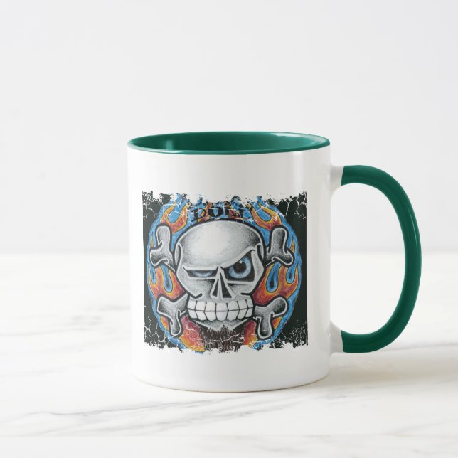 Distressed Border 2-sided Ringer Mug (Right)
