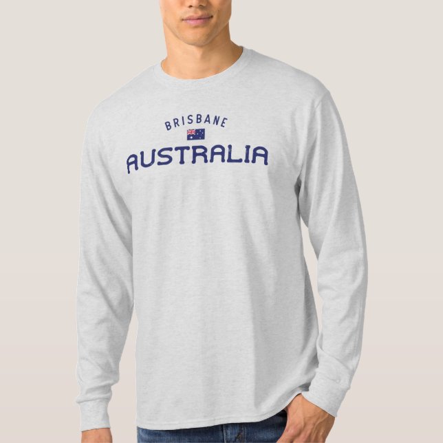 Distressed Brisbane Australia T-Shirt (Front)