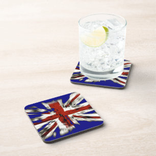 Distressed British Union Jack Coaster