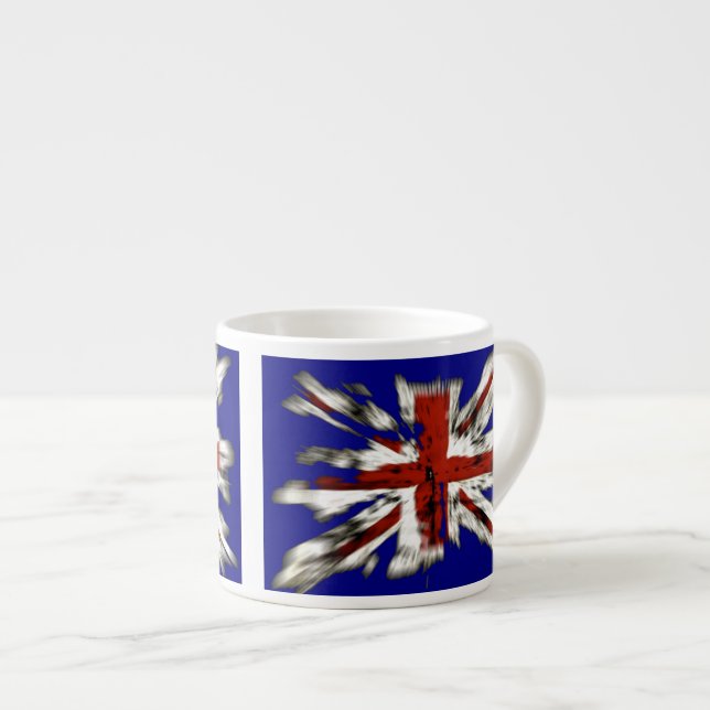 Distressed British Union Jack Espresso Cup (Front Right)