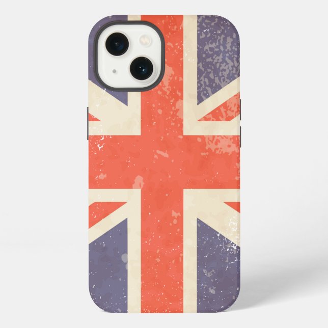 Distressed British Union Jack  iPhone Case (Back)