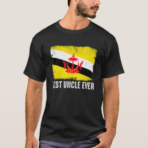 Distressed Brunei Flag Best Uncle Ever Patriotic T-Shirt