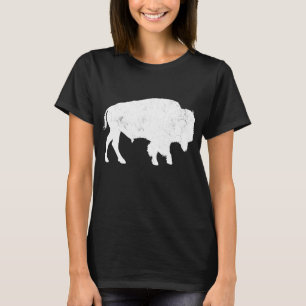 Distressed Buffalo Retro Bison Animal Lover Men Wo T-Shirt