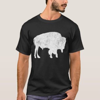 Distressed Buffalo Retro Bison Animal Lover Shirt 