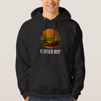 Distressed Burger Boy Burgers Cheeseburger Hamburg Hoodie