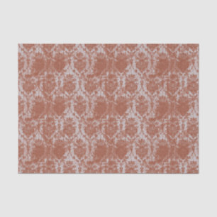 Distressed Burnt Orange Grunge Damask Tissue Paper