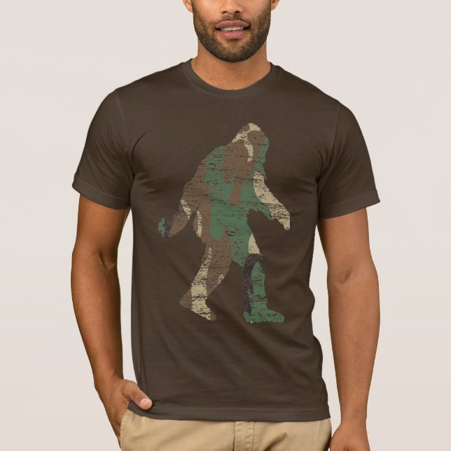 Distressed Camo Sasquatch T-shirt (Front)