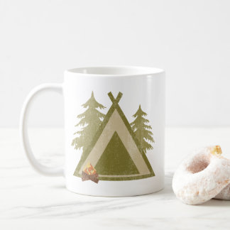 Distressed Campsite In Nature Coffee Mug