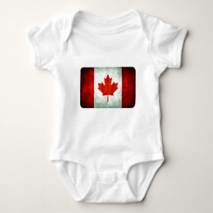 Distressed Canada Flag Baby Bodysuit